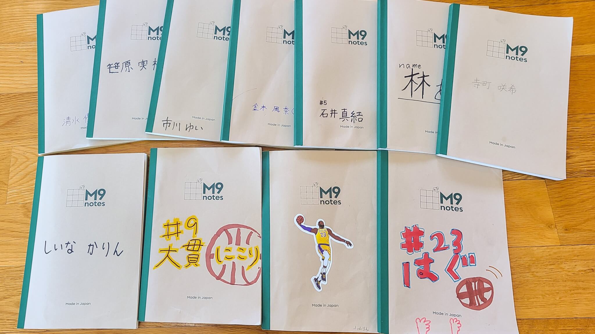 9マスノートを並べた俯瞰