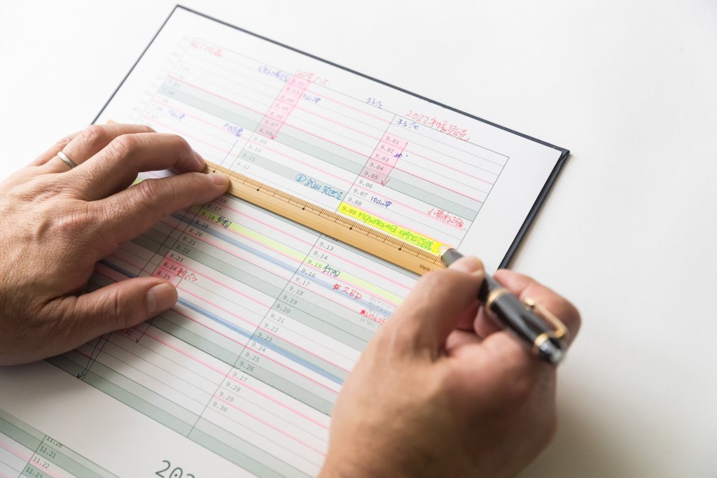 手帳M365記入事例 一年の予定を曜日中心に俯瞰する３カ月フォーマット