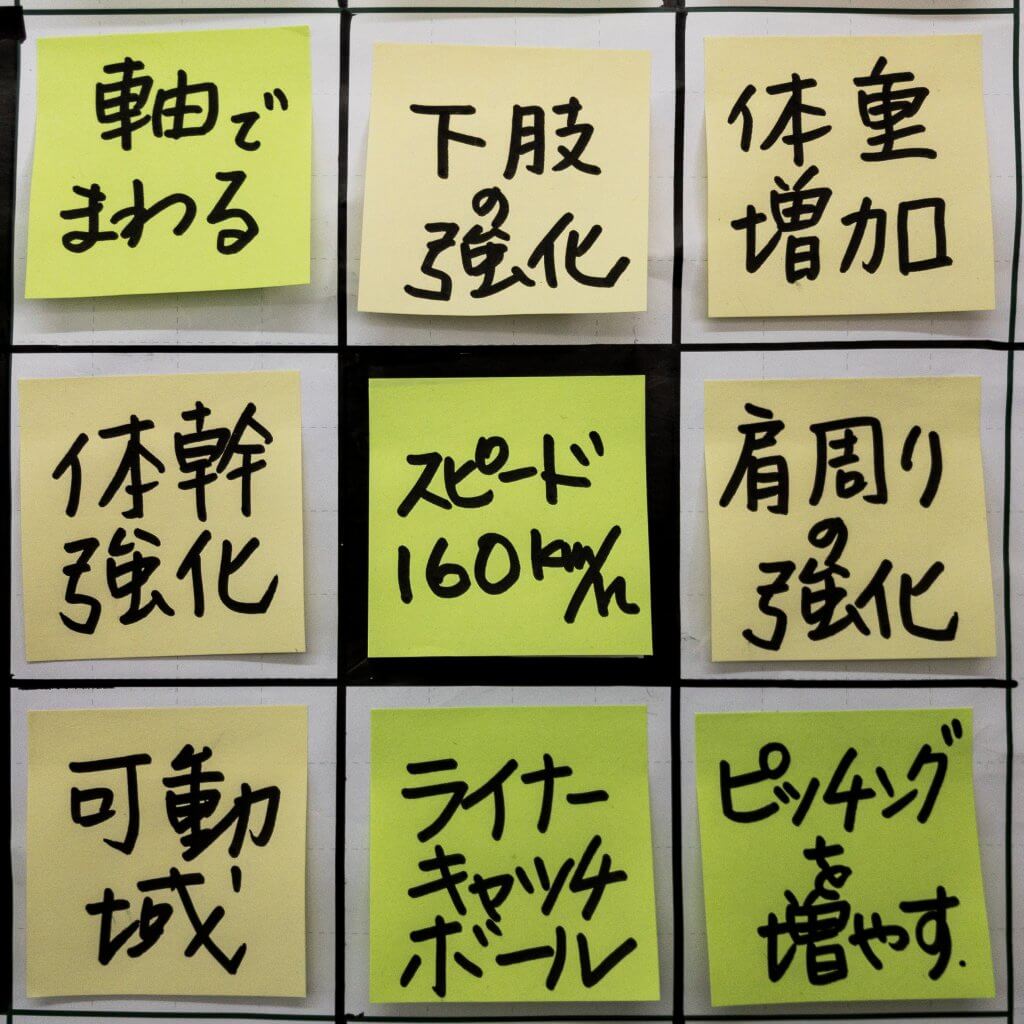 大谷翔平選手が高1冬に書いたマンダラ