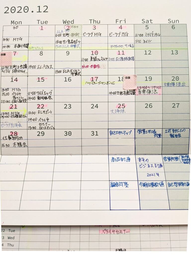 M365の記入事例:ブロックマンスリー