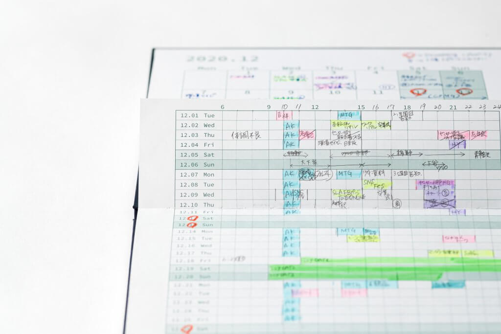 M365の記入事例:1日を虫の目でスケジューリングする日別カレンダー
