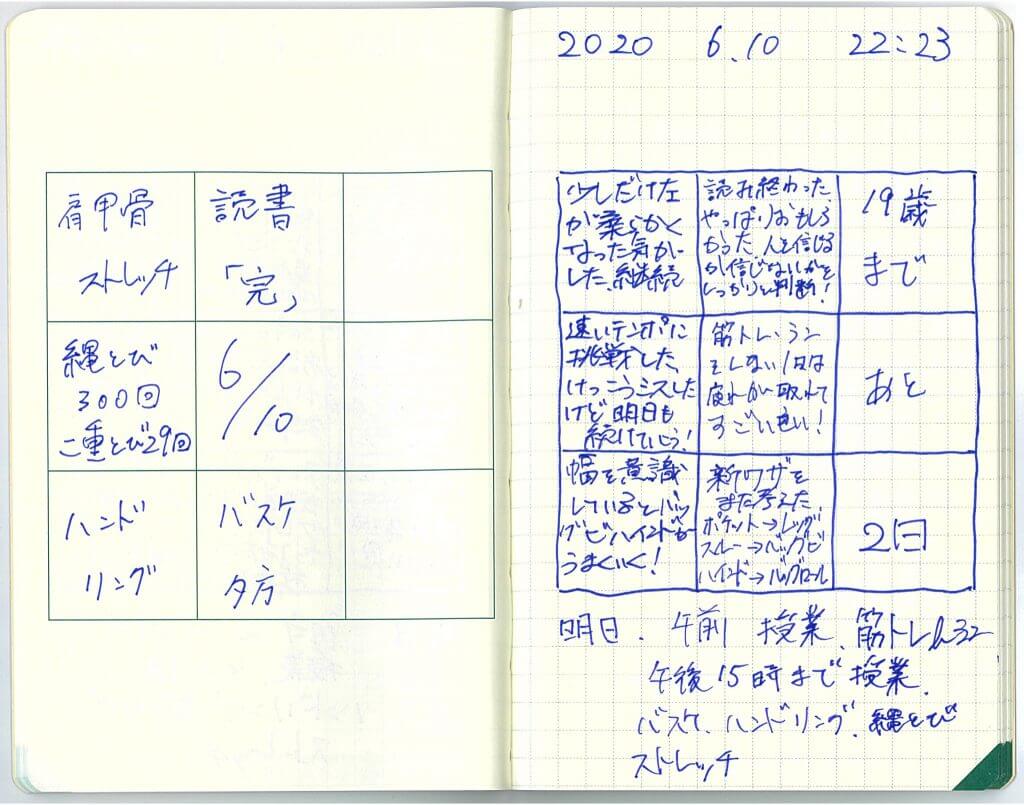 中島智久：練習日記2020.0610