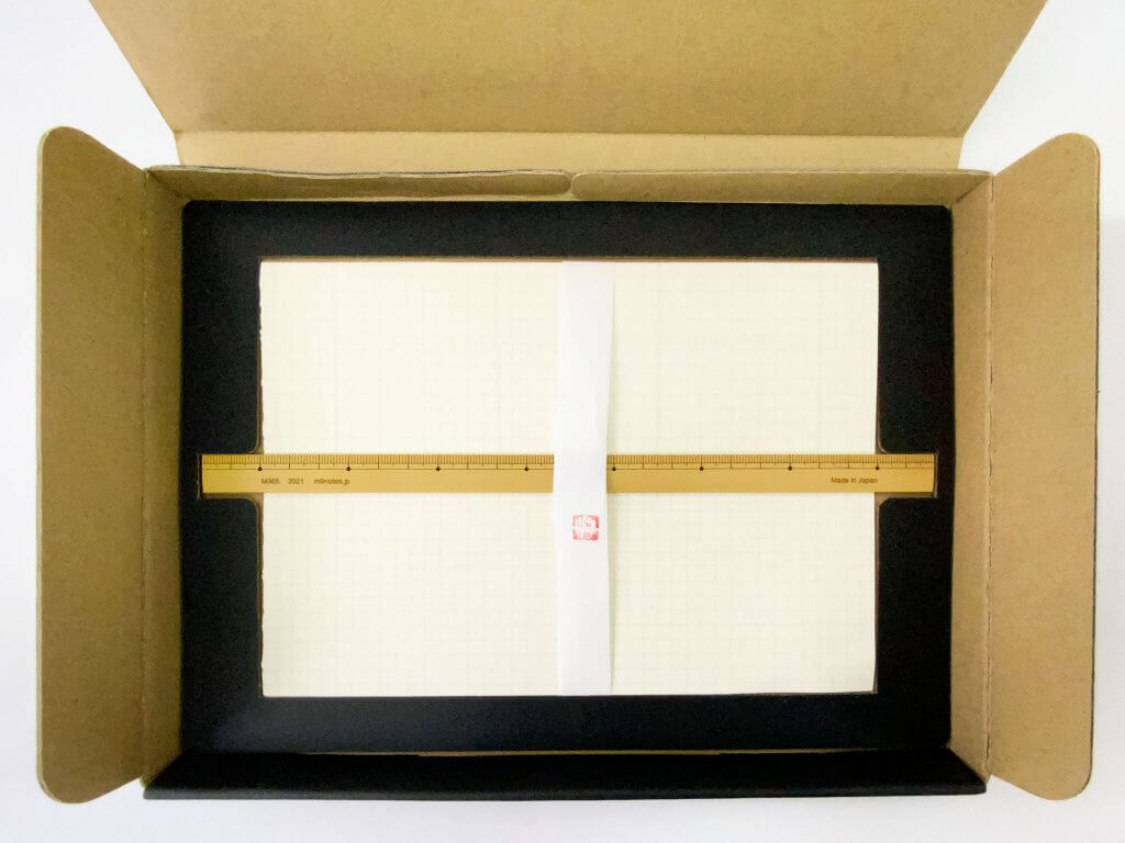 スケジューリング専用の竹ものさしと取扱説明書です。