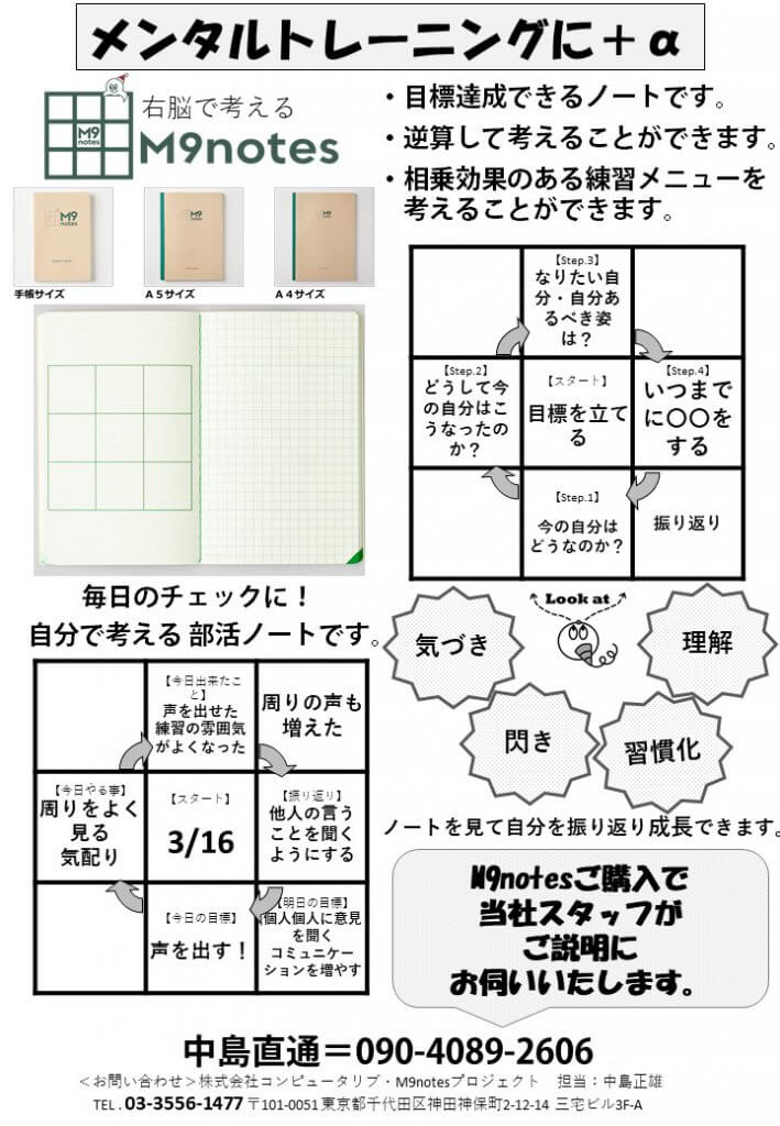 部活ノート「メンタルトレーニングに+α」
